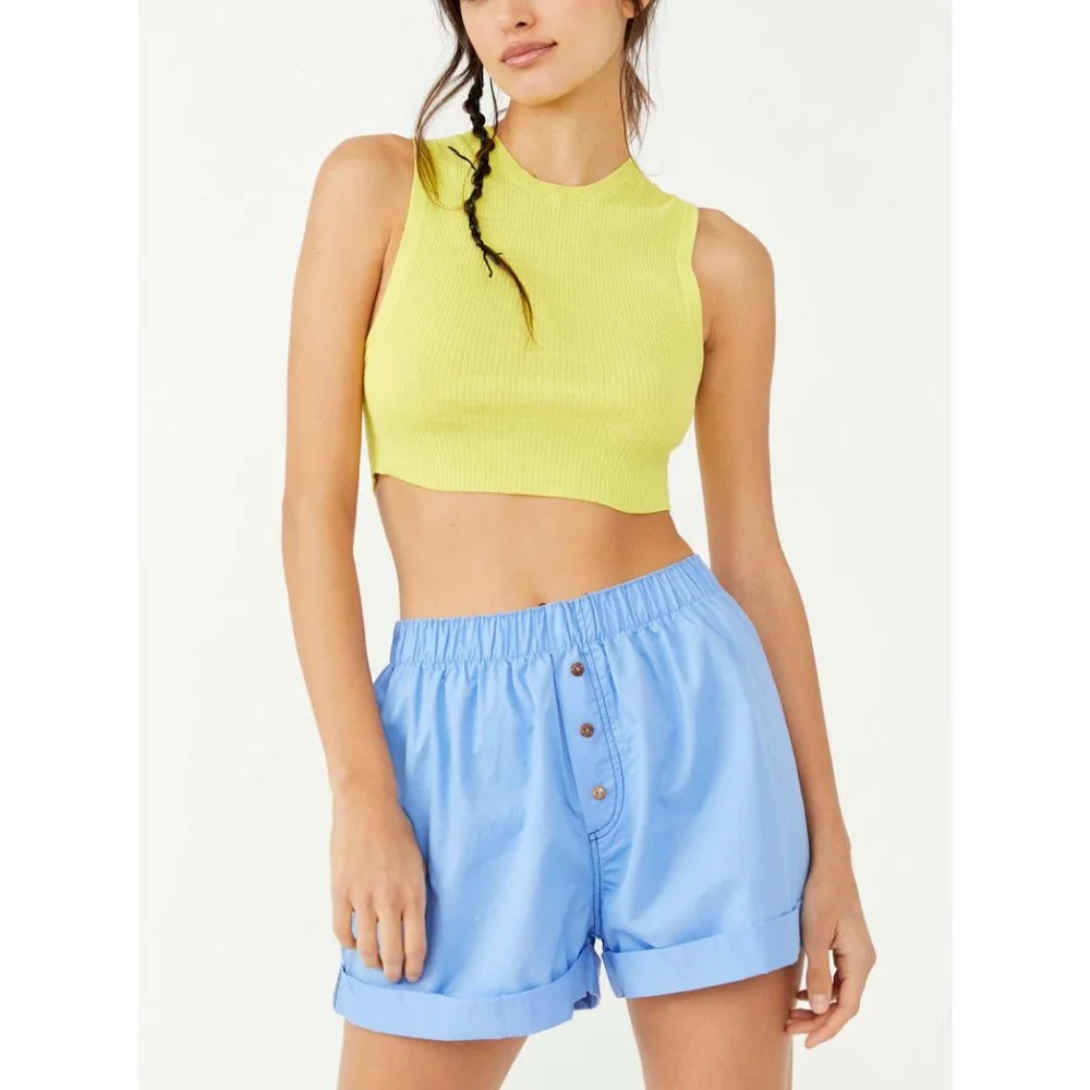 🎉LAST CHANCE🎉 FREE PEOPLE Sunday Morning Boxer Shorts / Brighter Days - Picture 2 of 6
